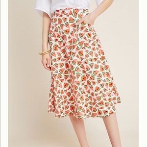 Watermelon midi skirt from Anthropologie